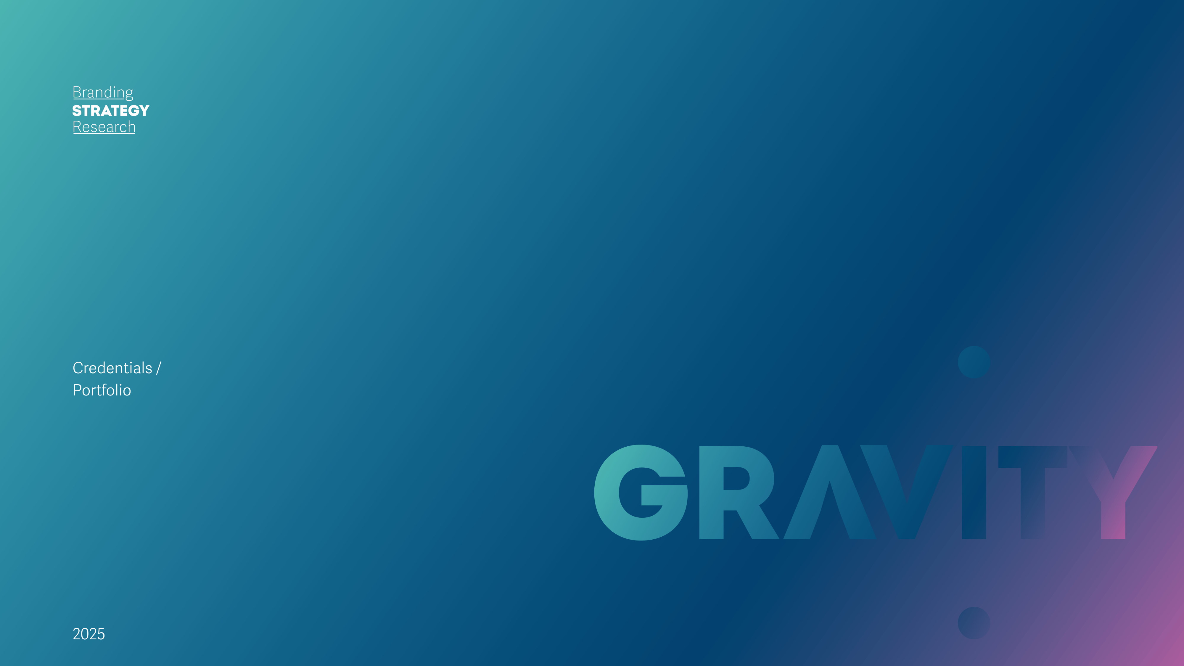 Gravity Portfolio Cover